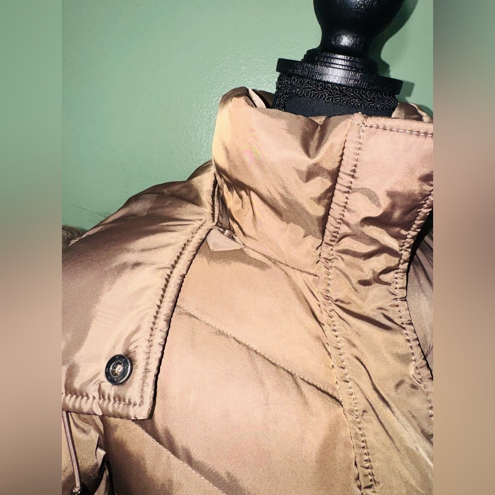 Kenneth Cole Reaction  Women's Quilted Puffer Coat - Brown - Picture 4 of 11
